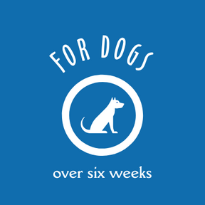 Description referencing the age of the dogs that can use the set products