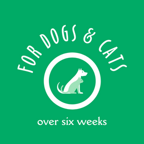 Description referencing the age of the dogs and cats that can use the set