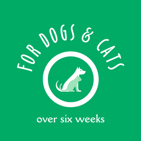 Description referencing the age of the dogs and cats that can use the set products