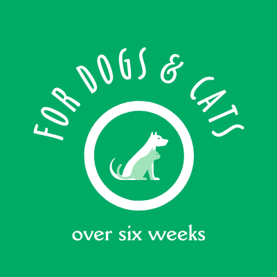 Description referencing the age of the dogs and cats that can use the set products