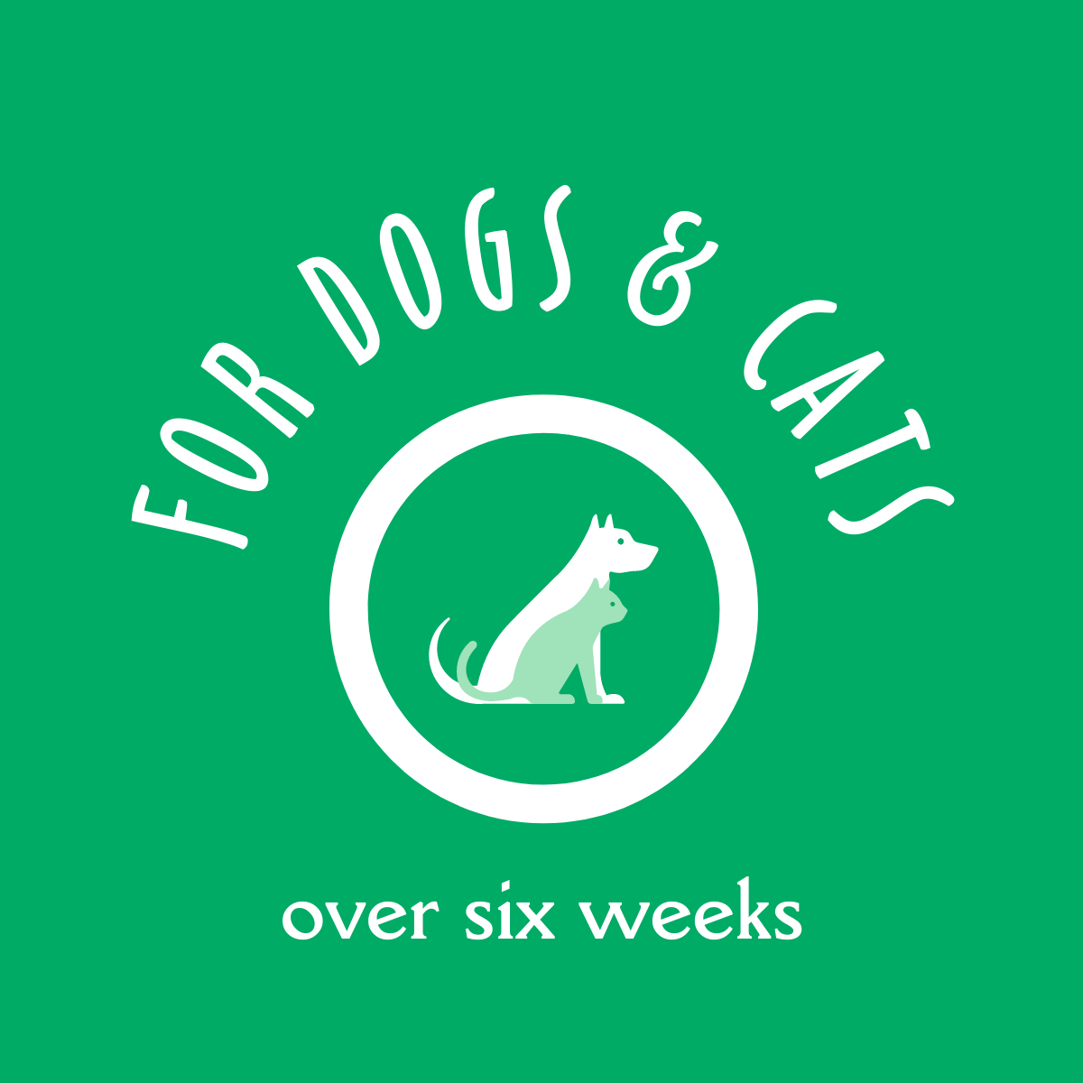 Description referencing the age of the dogs and cats that can use this product