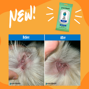 Before and after using Ear Wipes