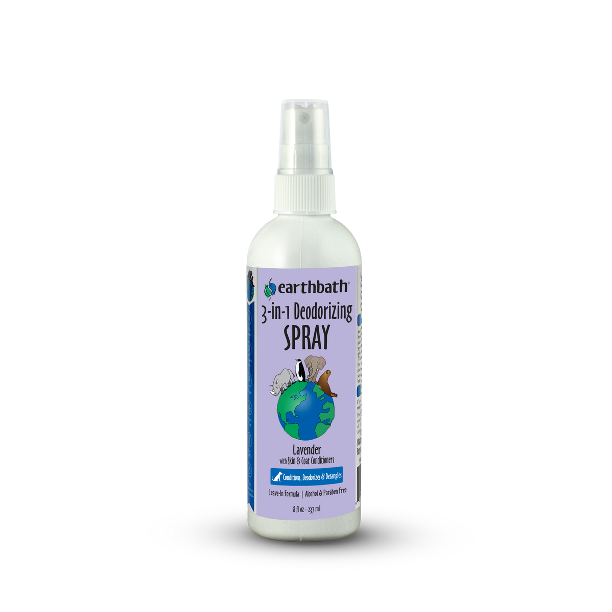 Earthbath 3-in-1 Deodorizing Spray bottle on a white background