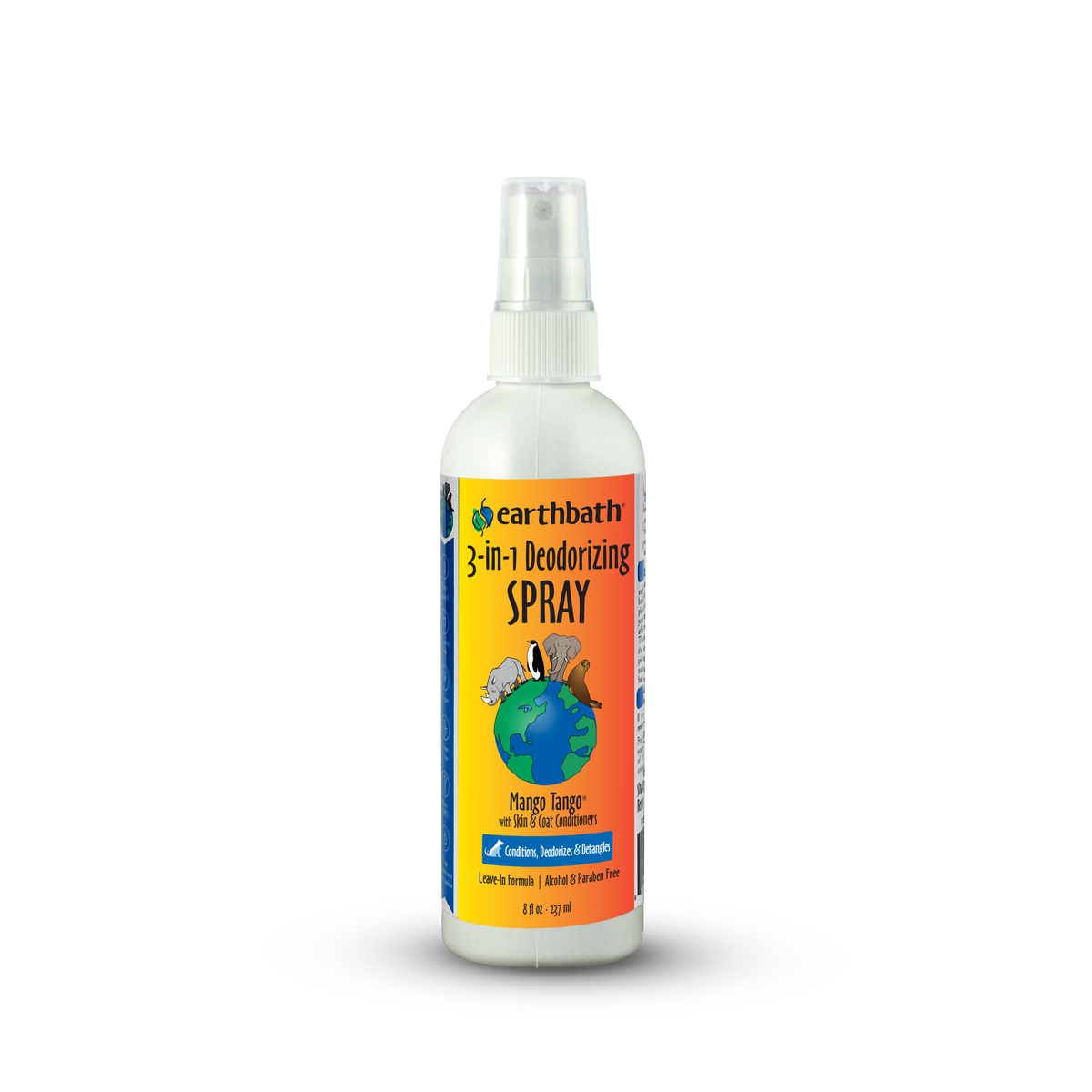 Earthbath 3-in-1 Deodorizing Spray bottle on a white background