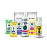 A set of earthbath branded pet grooming products for cats
